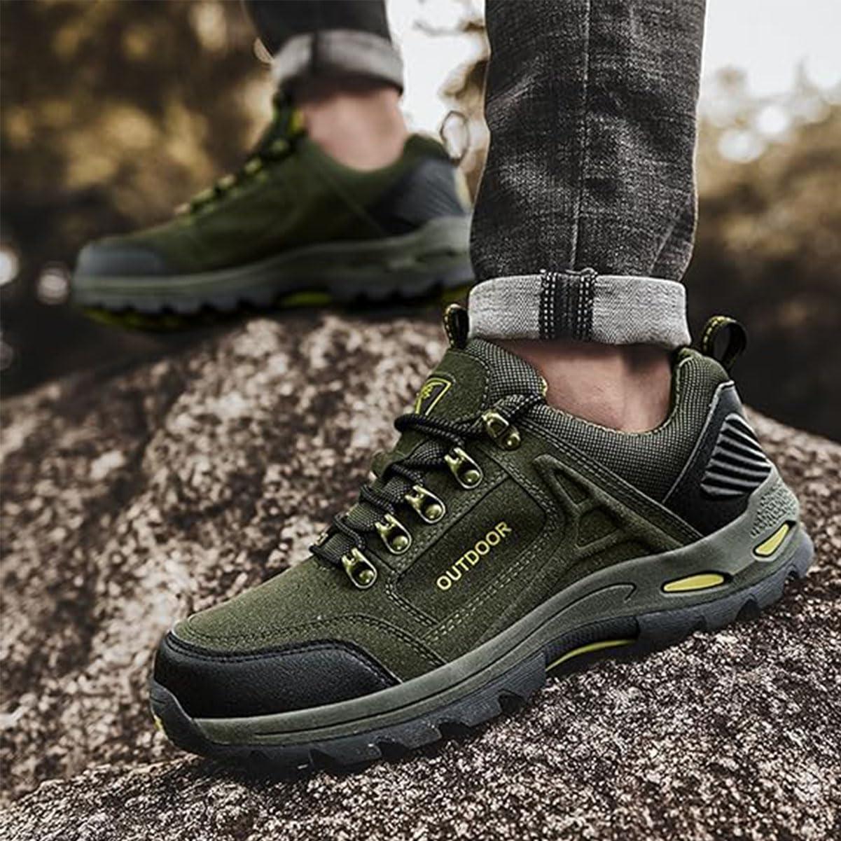 AODGHC AODGHC Duddle Orthopedic Shoes for Men, Duddle Orthopedic Genuine Leather Shoes, Men's Comfy Arch Support Waterproof Lightweight Handmade Orthopedic Walking Shoes Sneakers (Khaki,41/US8)