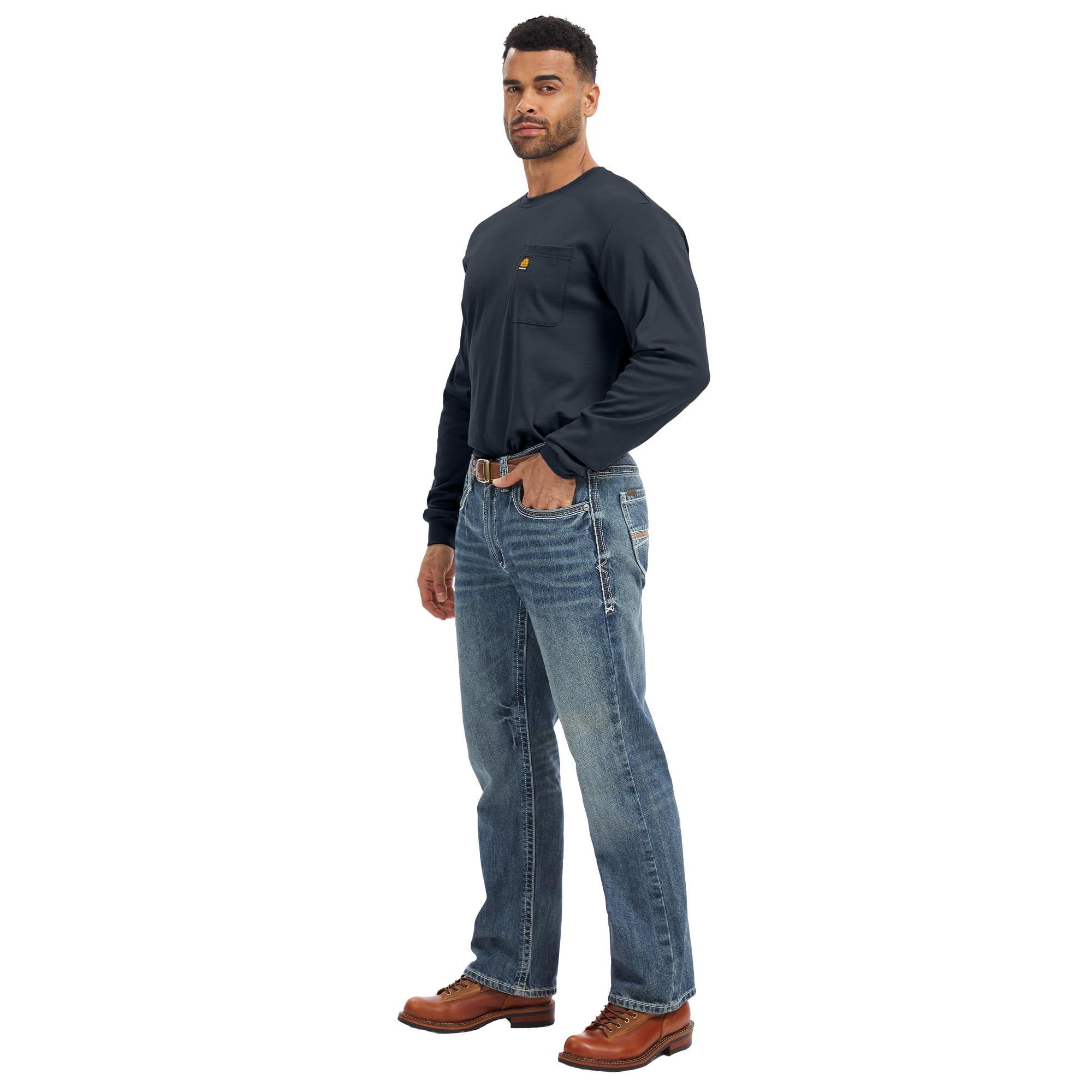 WORKWEYA WORKWEYA FR Shirts for Men 6.5oz Flame Resistant Shirt Lightweight NFPA 2112 Long Sleeve Shirt Blue