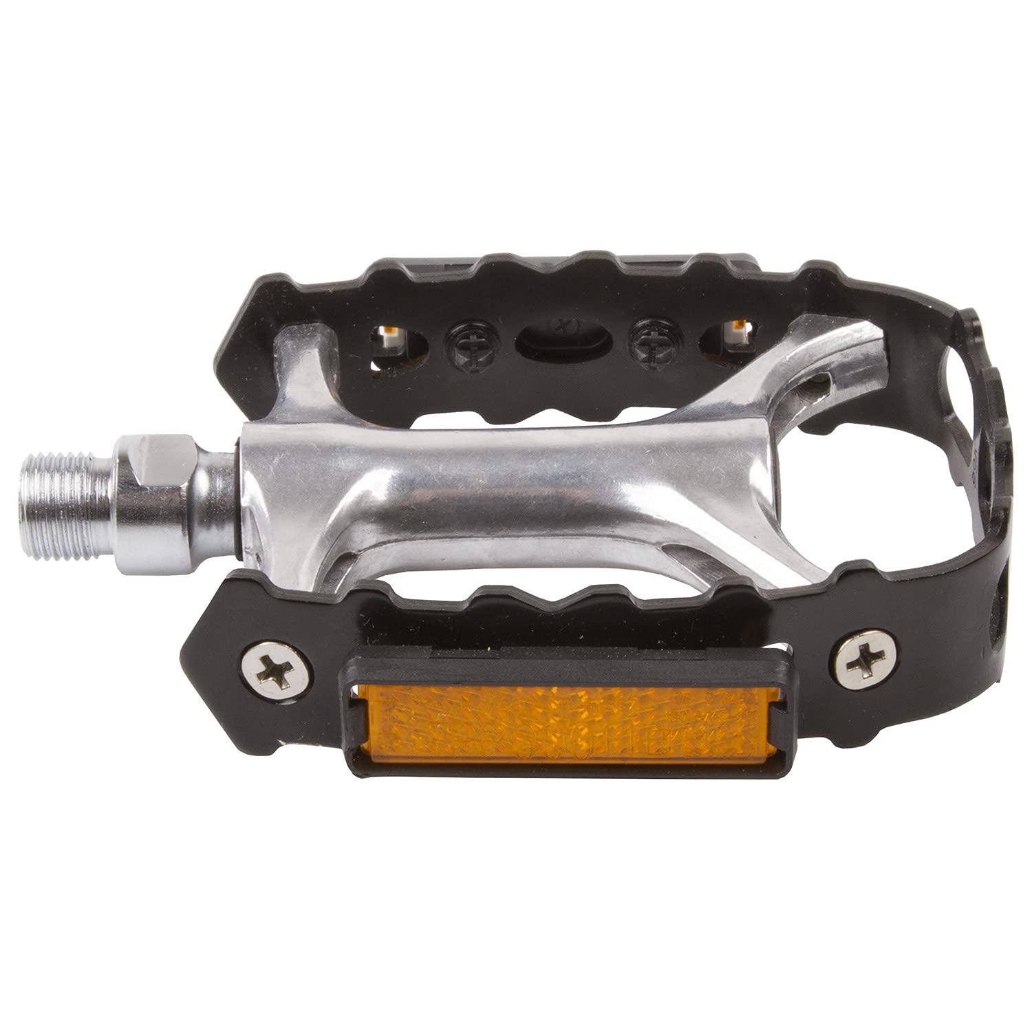M-Wave M-Wave Unisex Adult Bicycle Pedal, Silver/Black, 82 x 113 mm
