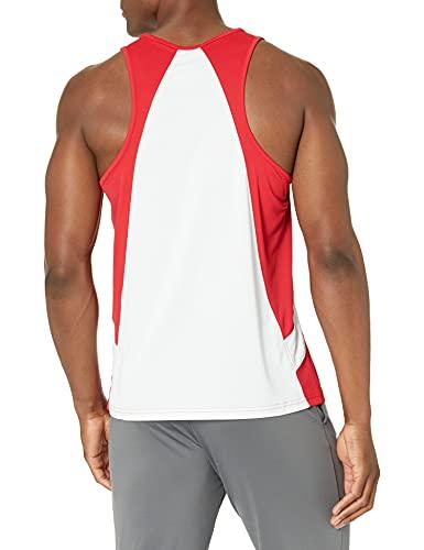 ASICS ASICS Men's Team Sweep Singlet, Red/White, X-Large