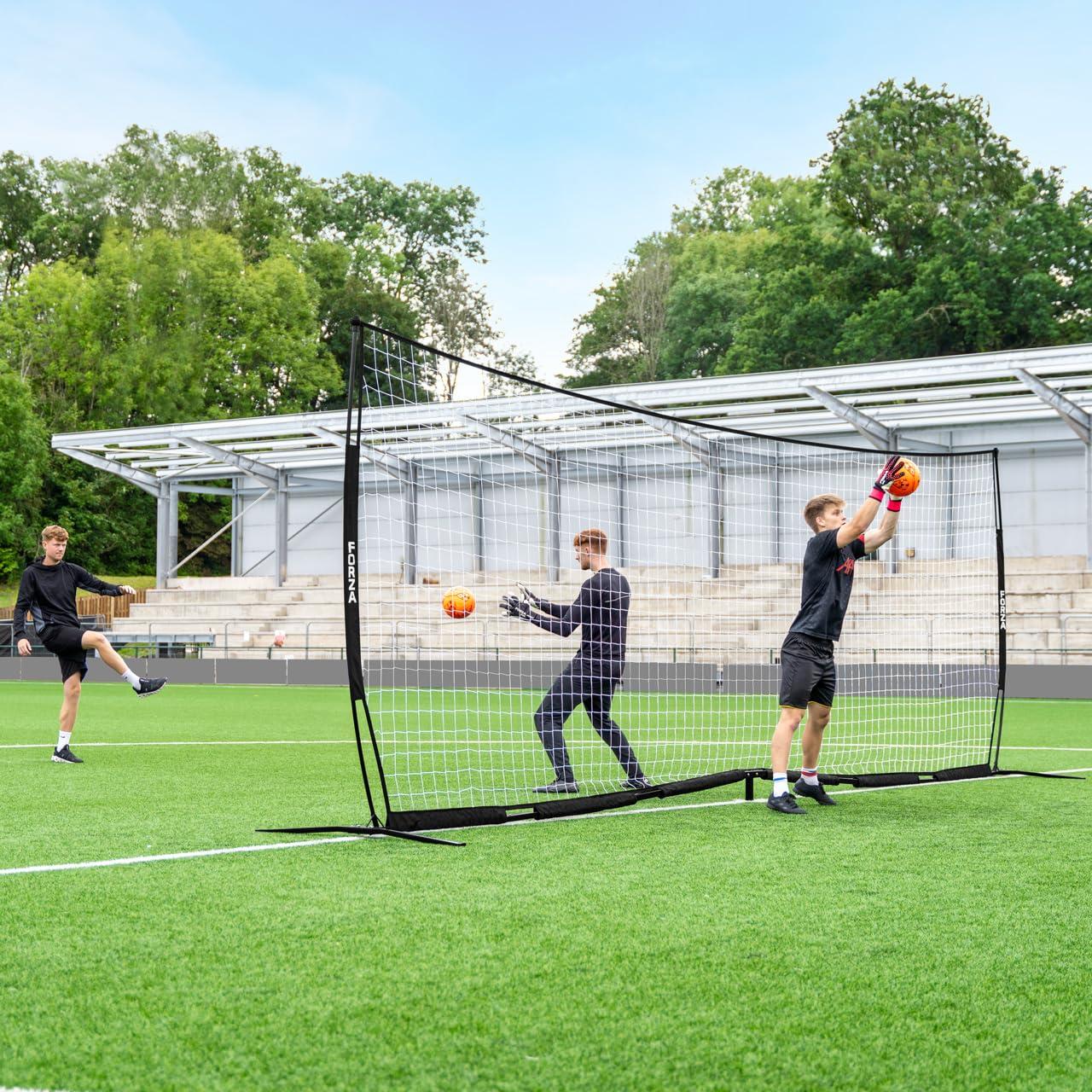 FORZA FORZA Proflex Flat Soccer Goal [4 Size Options] Portable Soccer Goal Net | Pop Up and Play in Minutes! Optional Base Weights Included (Without Weights, 24ft x 8ft)