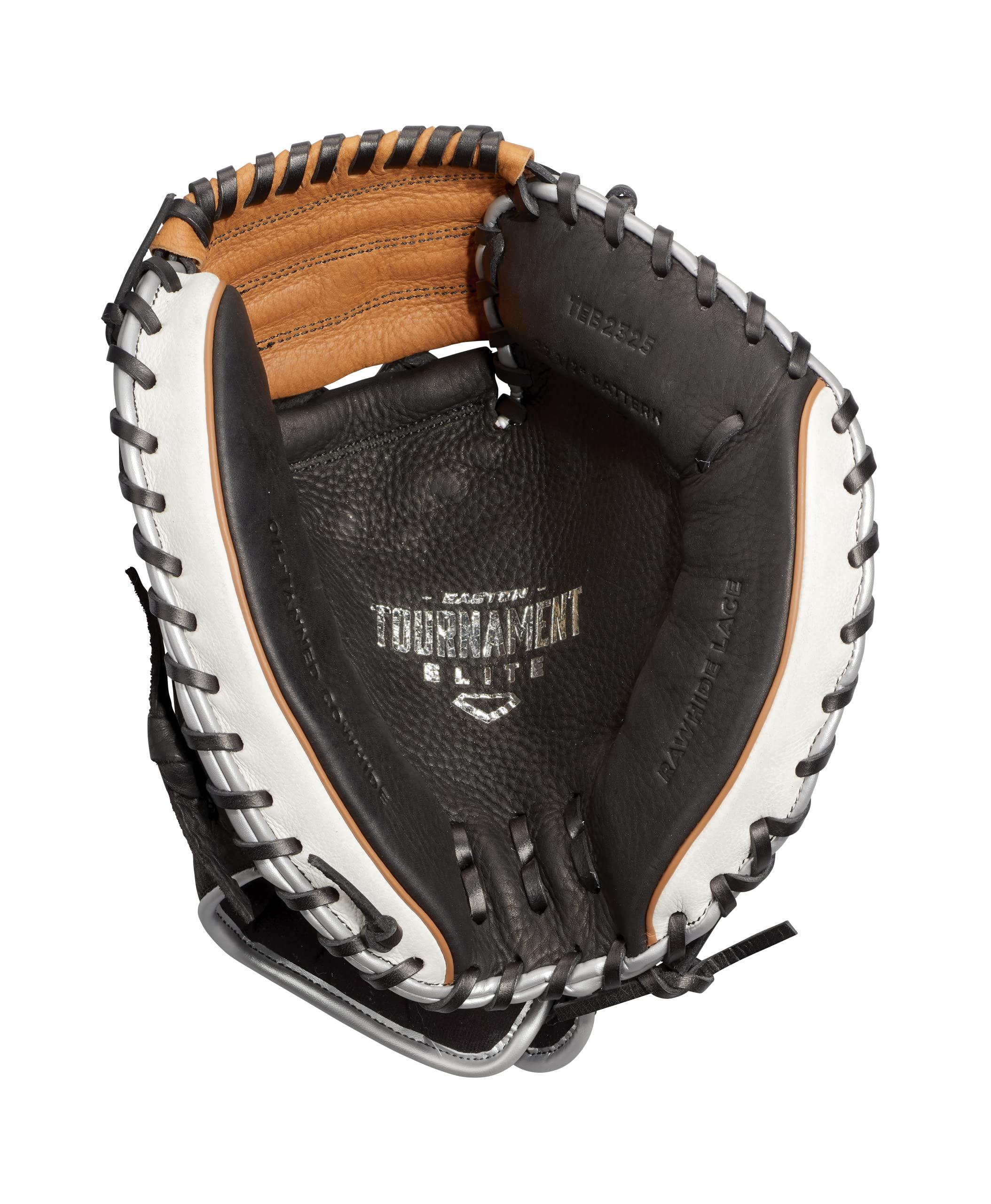 Easton Easton | TOURNAMENT ELITE Baseball Catcher\'s Mitt | 32.5\" | 1-Piece Solid Web | Right Hand Throw