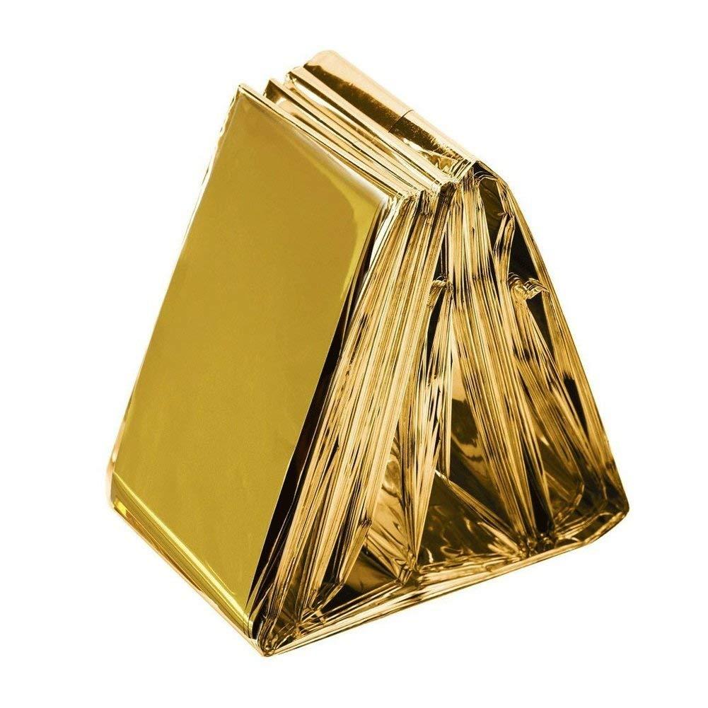NYKKOLA NYKKOLA 4-Pack Extra Large Emergency Mylar Blanket 84\" X 52\" - Gold Foil Space Blanket: Designed for NASA - Essentials for Outdoors, Hiking, Survival, Marathons or First Aid