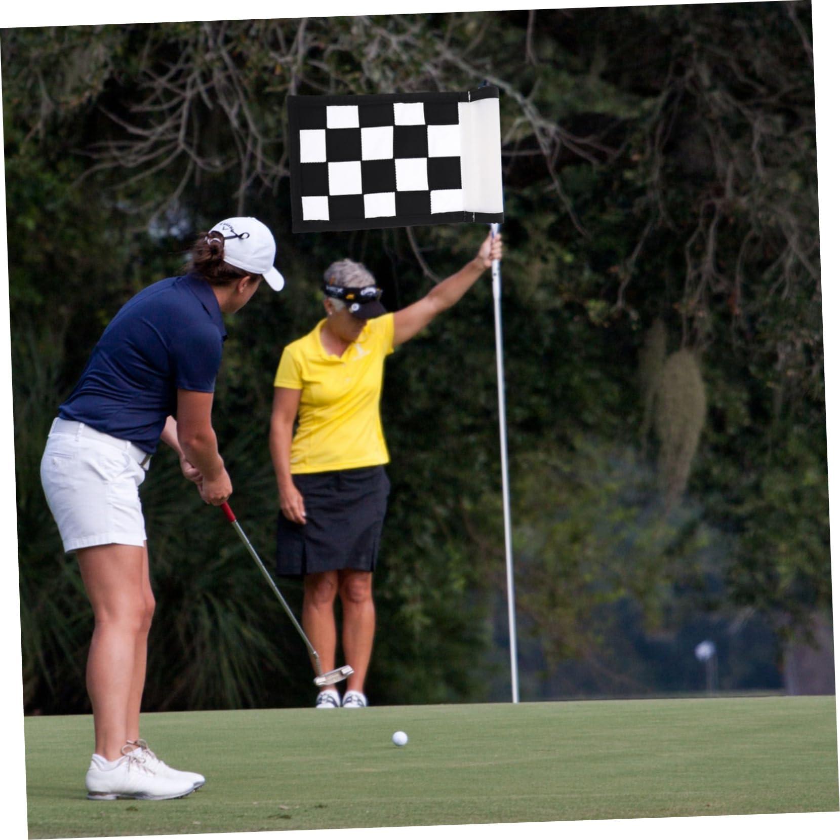 SUPVOX SUPVOX Training Flag for Golf Checkered Design Nylon Flag for Outdoor Course Practice Complete Accessory