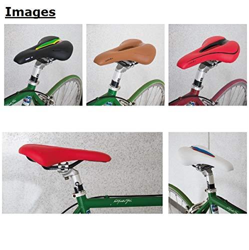 GORIX GORIX Bike Saddle Seat Comfortable Cushion with Rail Mountain Road Bicycle for Men and Women (GX-C19) (Black×Red)