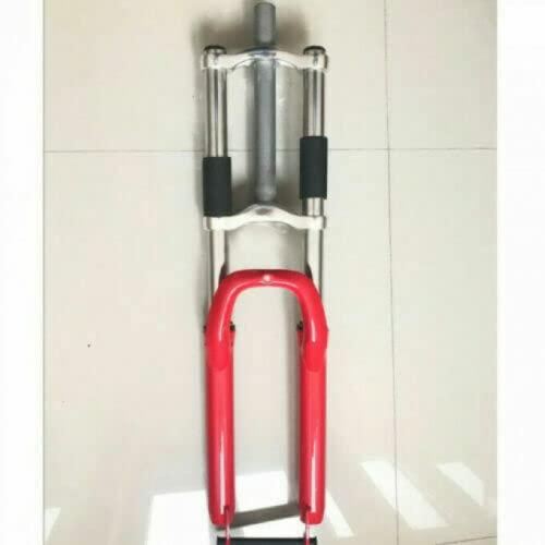 CDHPOWER CDHPOWER Red 26 inch Triple Tree Double Shoulder Suspension Fork with Headset for 26 INCH Bicycle, Gas Motorized Bicycle