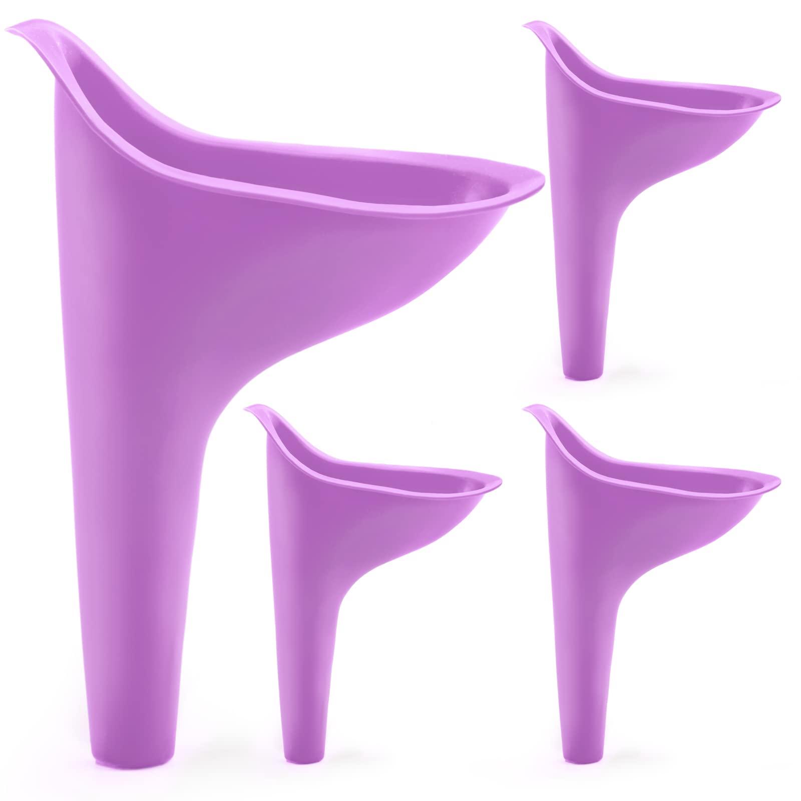HAKDAY HAKDAY Female Urination Device, Reusable Female Urinal Women Pee Funnel Allows Women to Pee Standing Up, Portable Womens Urinal is The Perfect Companion for Camping,Outdoor,Travel 4pcs