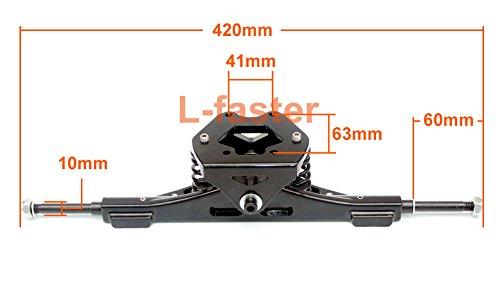 L-faster L-faster Off Road Skateboard Truck Mountain Longboard 11 Inch Truck DIY Parts for Off Road Skateboard Downhill Board Components (kit 2)