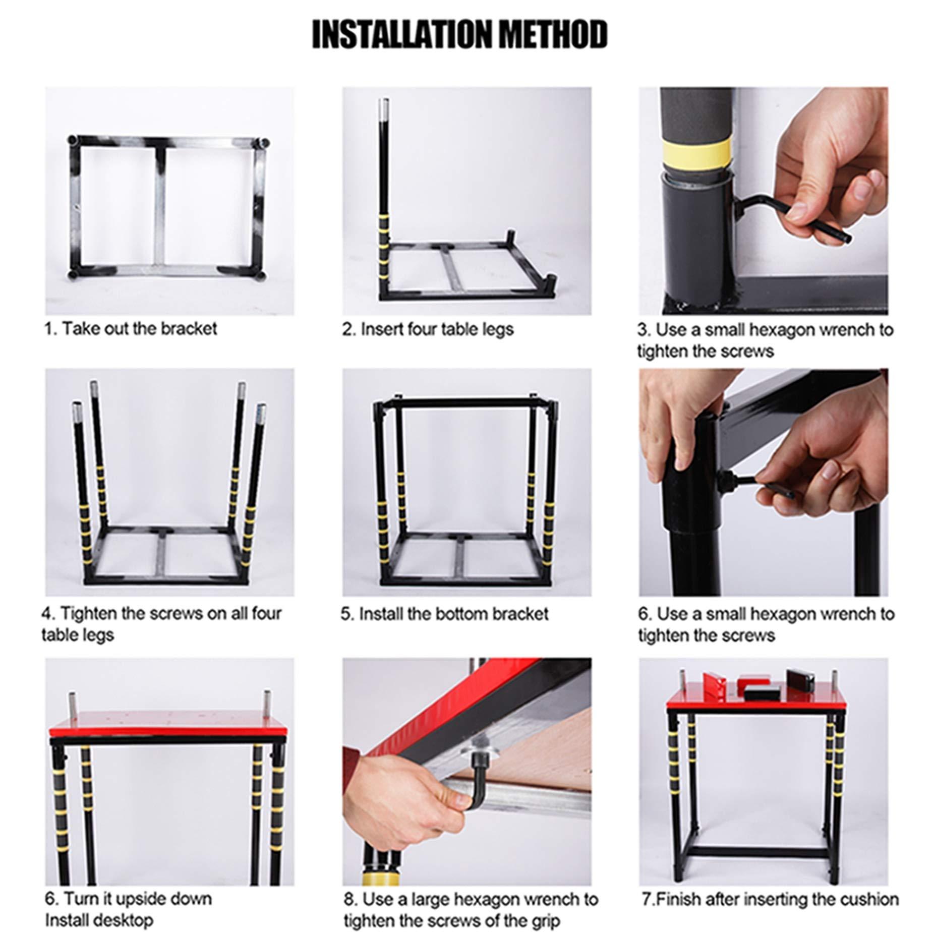 HENGGE Standard Arm Wrestling Table - Arm Wrestling Equipment-Suitable for Home Gym Entertainment Competitions,Black