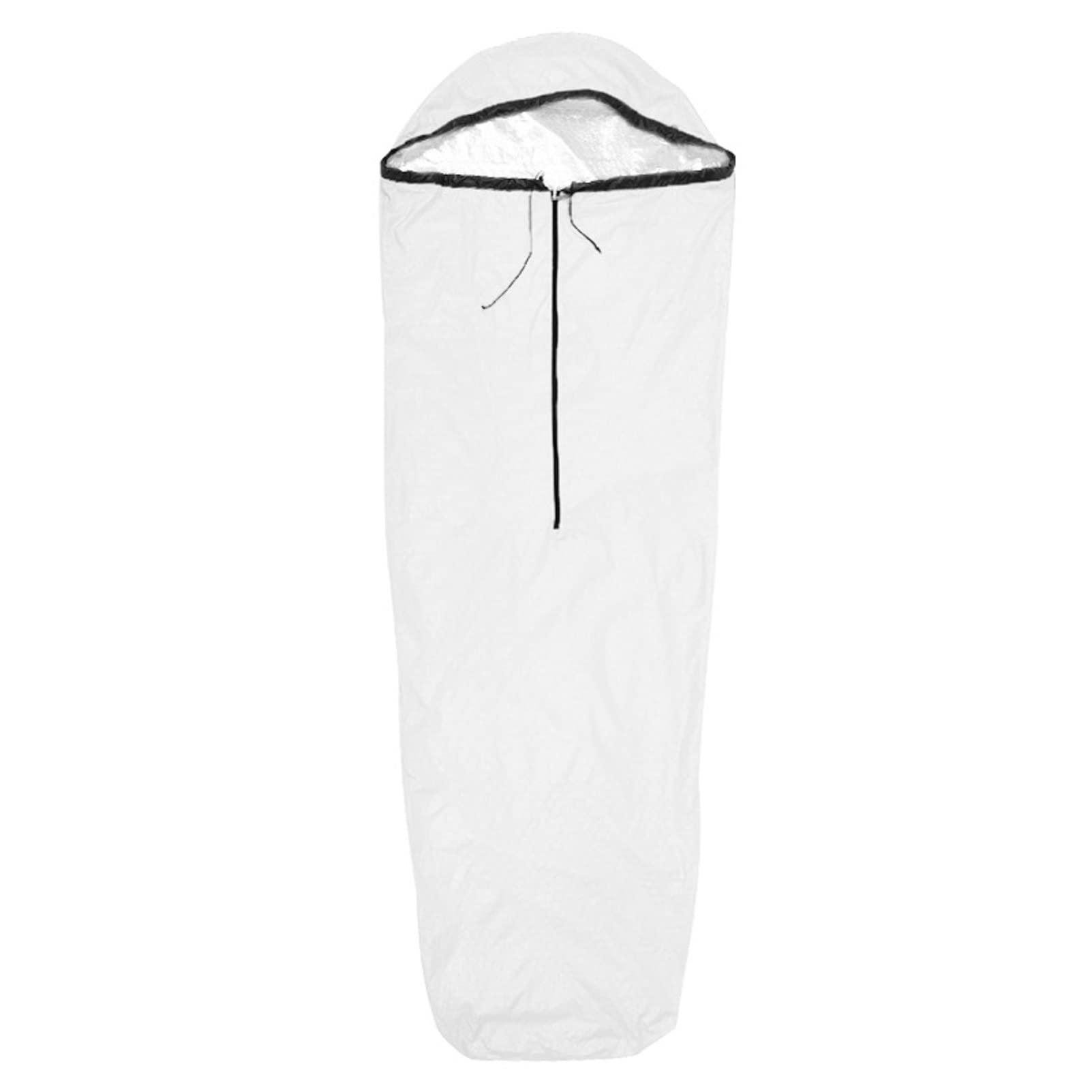 Sanmum Emergency Sleeping Bag Lightweight Waterproof Thermal Bivy Sack Cover Blanket Heat Retention Shelter Survival Kit for Hiking, Camping, Hunting, Fishing (White)