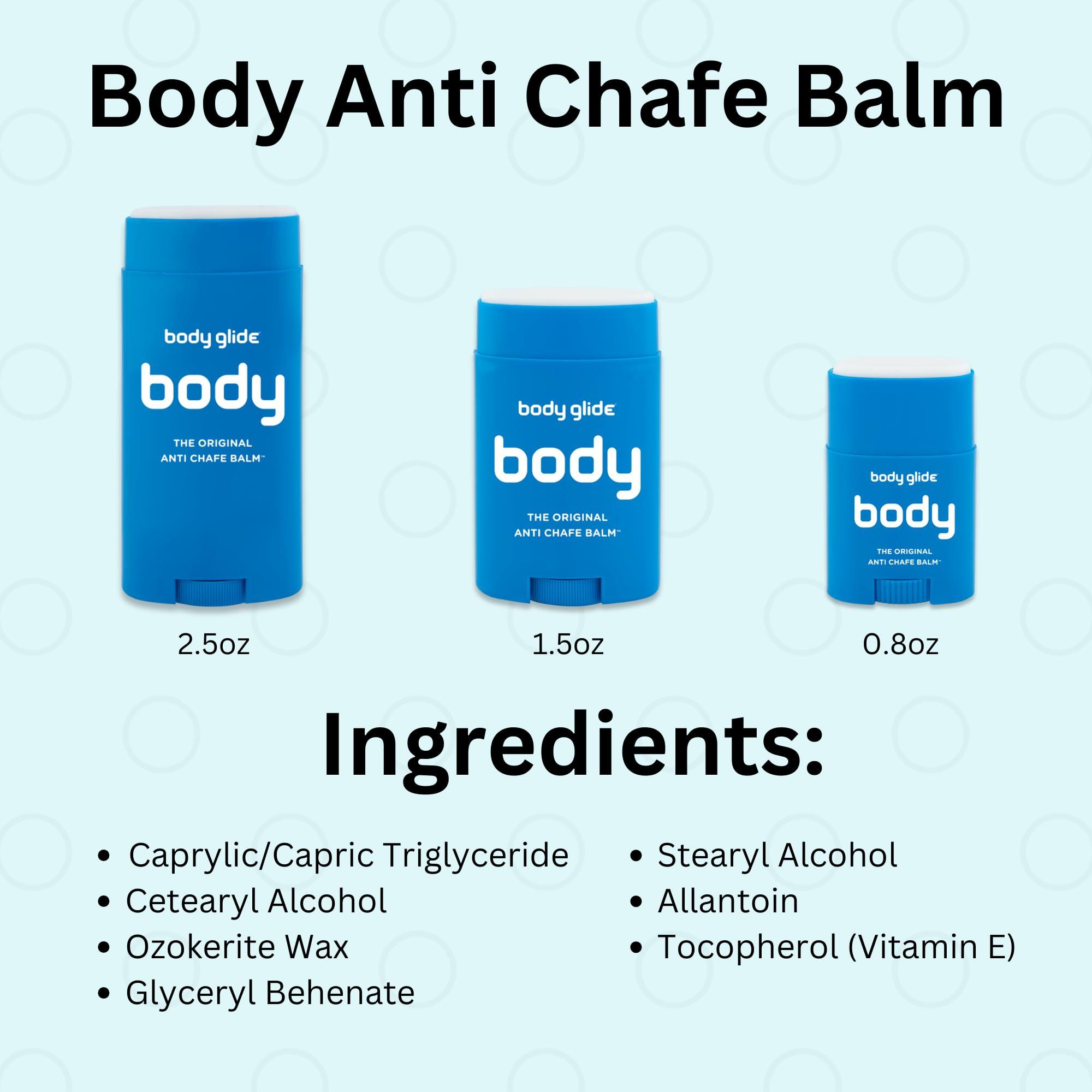 BodyGlide Body Glide Original Anti Chafe Balm | Anti Chafing Stick | Prevent Arm, Chest, Butt, Thigh, Ball Chafing & Irritation | Trusted Skin Protection Since 1996 |2.5oz