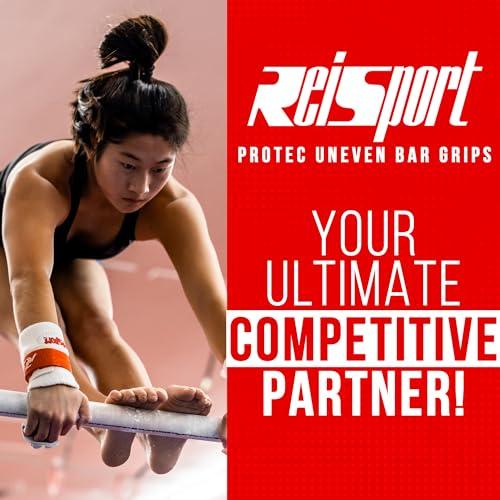 Reisport Reisport Women\'s Gymnastic Grips Protec Elite Hook & Loop Uneven Bar Grips, X-Small, Small, Medium, Women and Girls Gymnastics Training, Triple Strength Leather With Kevlar, Less Stretch, Safe Grip