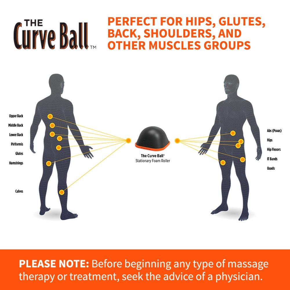 Tiger Tail Tiger Tail Curve Ball - High Density Stationary Muscle Release for Back, Legs, Glutes, Hips, Psoas, Shoulders - Deep Tissue & Myofascial Release - Comforting Physical Therapy for Floor, Wall, or Chair