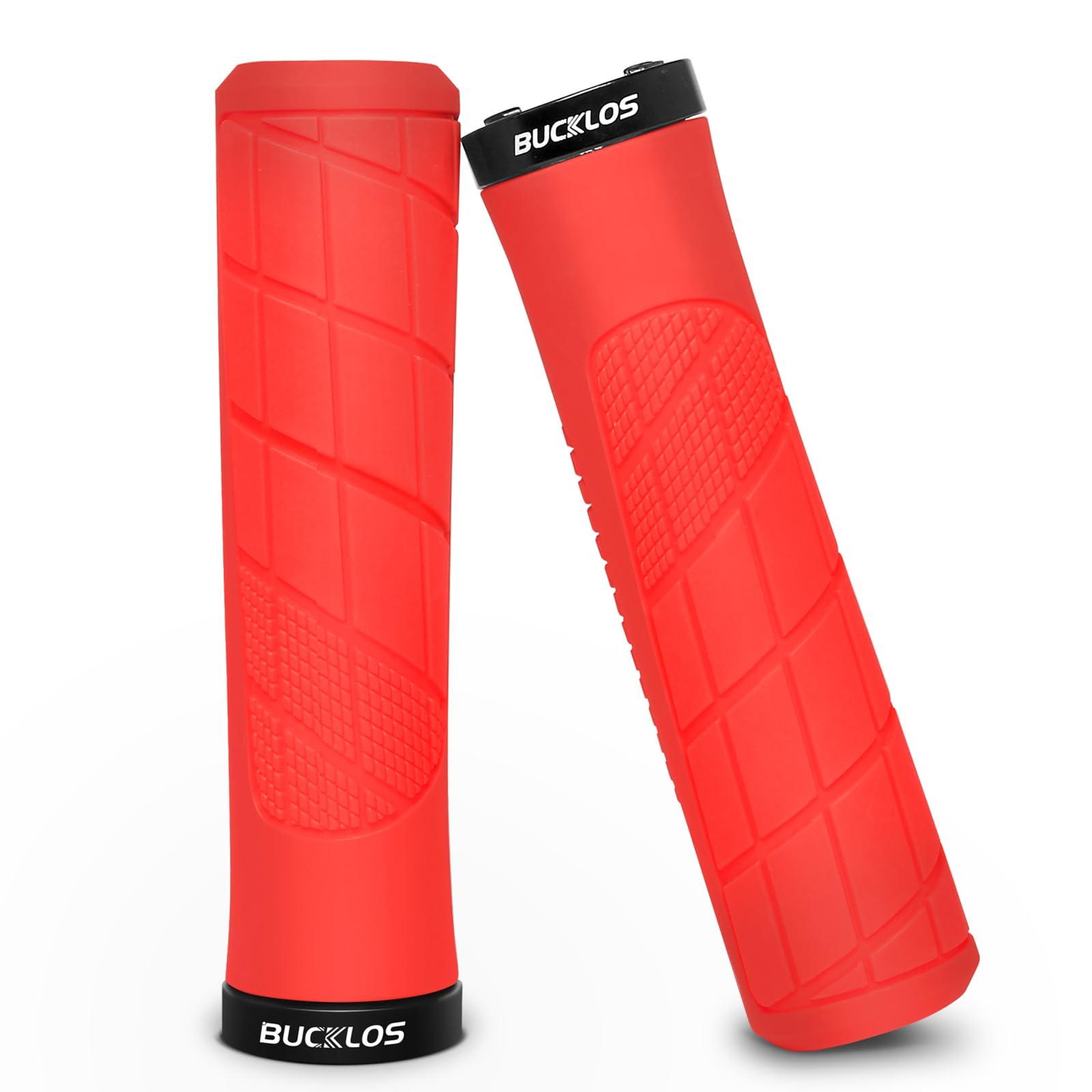 BUCKLOS BUCKLOS Single Lock on Bike Handlebar Grips - Mountain Bike MTB Handle Bar Grips Anti-Slip Bicycle Handle bar Grips for MTB, BMX, Scooter, Beach Cruiser, Folding Bike