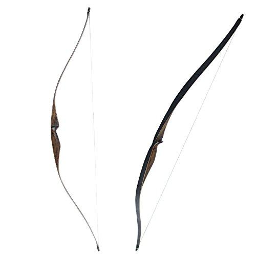 SinoArt SinoArt Sparrow 54" Traditional Long Bow 20-35LBs Draw Weight One-Piece Longbow Recurve BowRight Hands for Beginner Women Tenns (Right Hand 30 LBs)