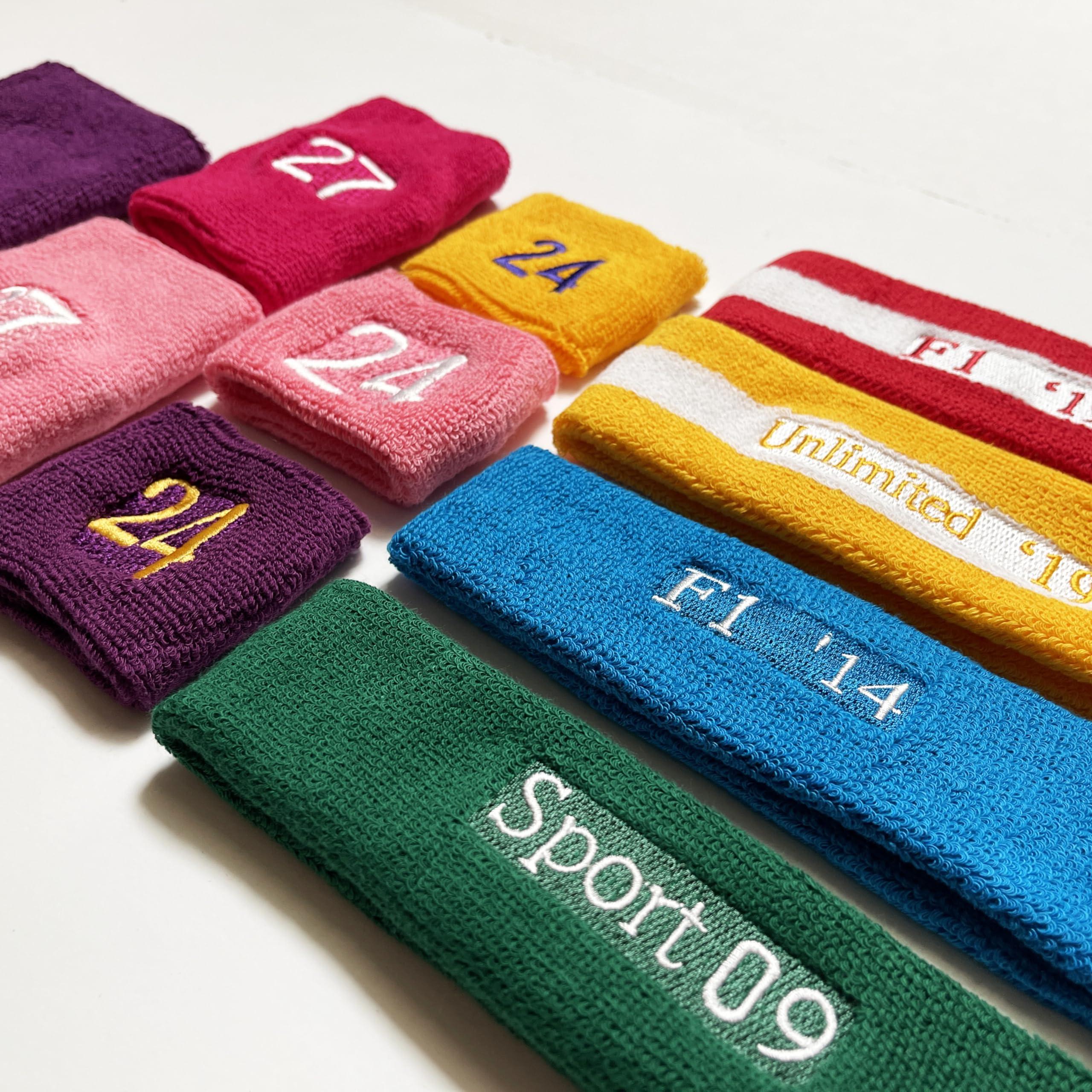 COUVER Couver Custom Sweatbands, Event Wristband Custom, Custom Number Terry Wristband
