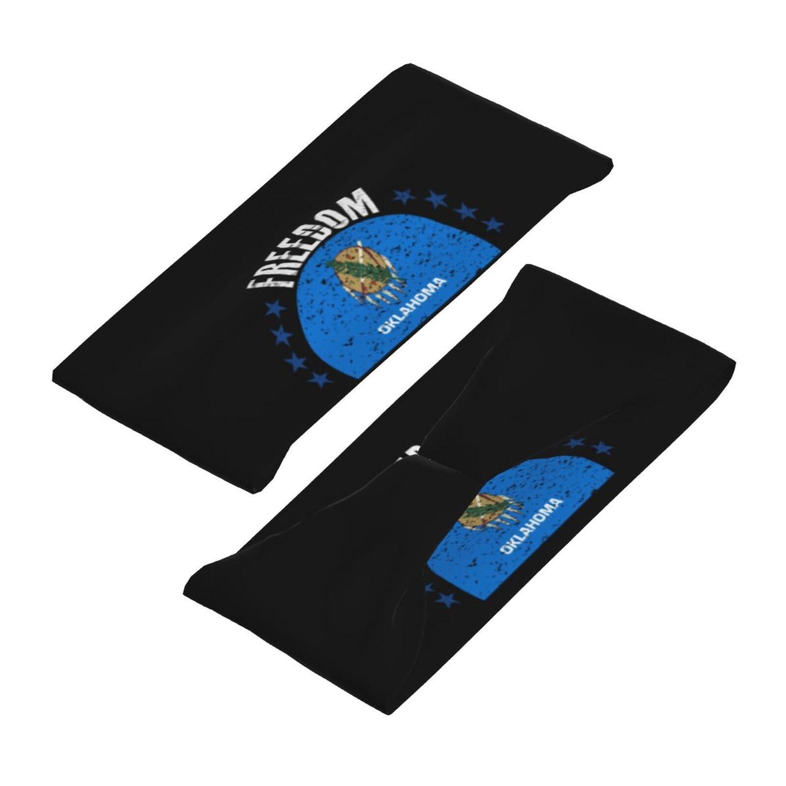 MULIHU The Oklahoma Flag and Freedom Headbands for Men Women Wicking Sports Sweatband for Running Basketball Yoga Hairbands