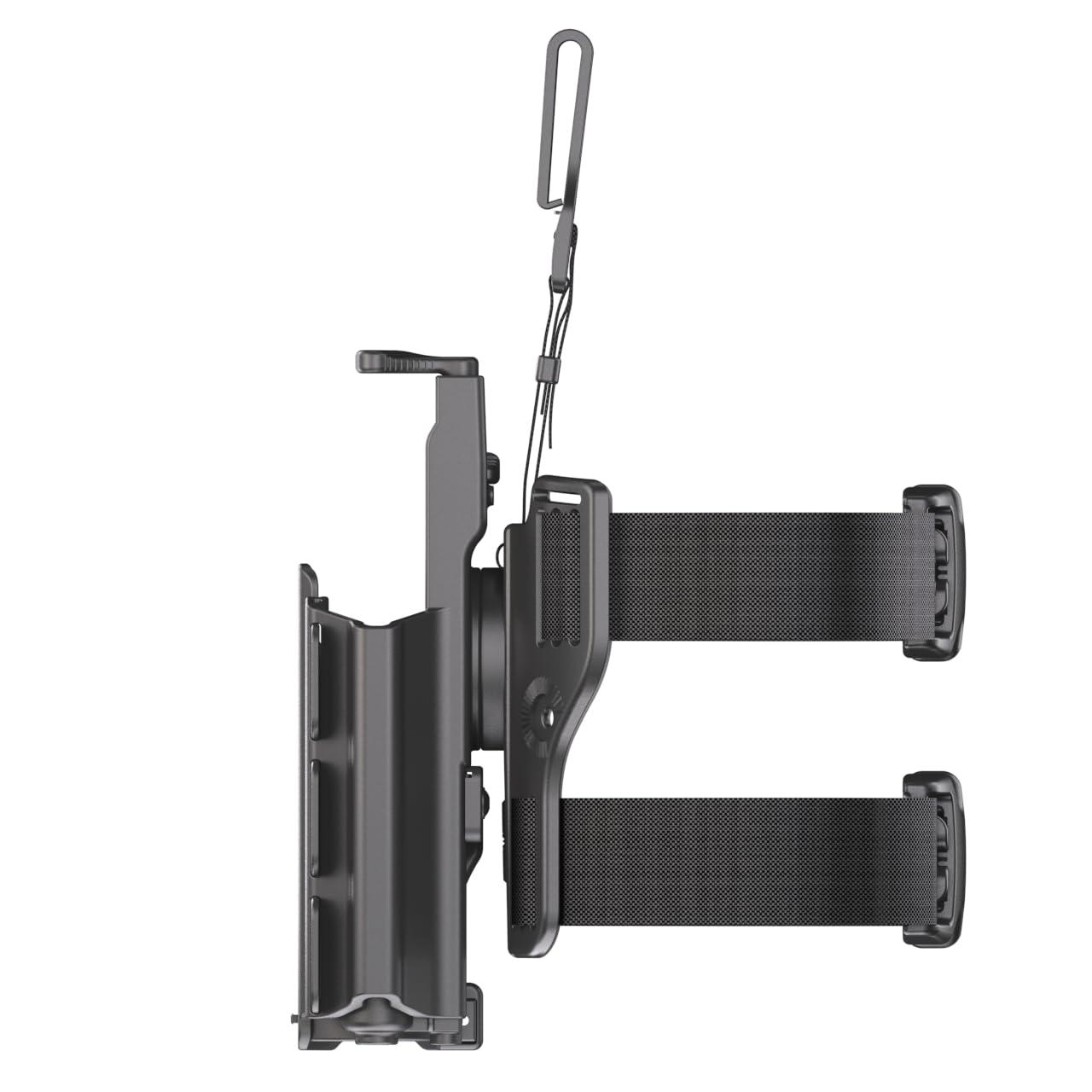 Orpaz Orpaz T40 Light Bearing Holster Left-Handed, Adjustable and Modular Holster with Flashlight Fits Most Pistols and Most Lights, Lasers, Sights and Optics (T40 Large, Drop-Leg)