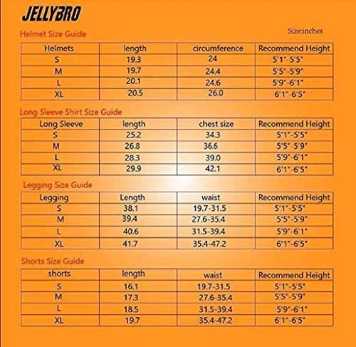Jellybro Jellybro Mens Padded Compression Pants Football Girdles Athletic Leggings for Soccer Basketball Paintball Hockey