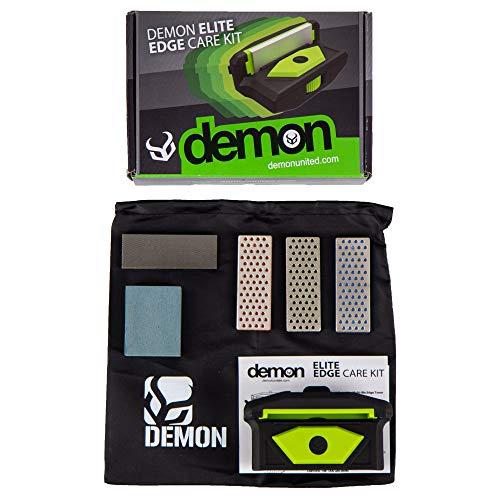 DEMON UNITED Demon Hyper Ski Tuning Kit & Snowboard Tune Kit with Iron, 1lb Wax Block & Base Cleaner and Elite X Ski and Snowboard Edge Tuner w/Side Edge Multi-Tool w/ 3 Diamond Files (No Vise)