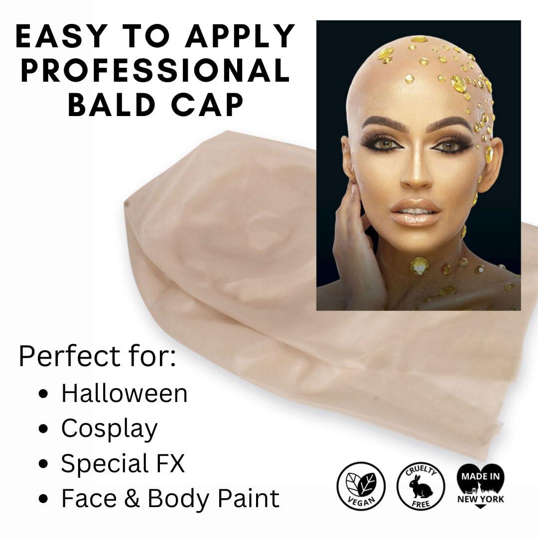 Mehron Mehron Makeup Professional Bald Cap for Adults, Men, & Women | Costume Bald Cap for Halloween, Cosplay, & Theatre (Latex)