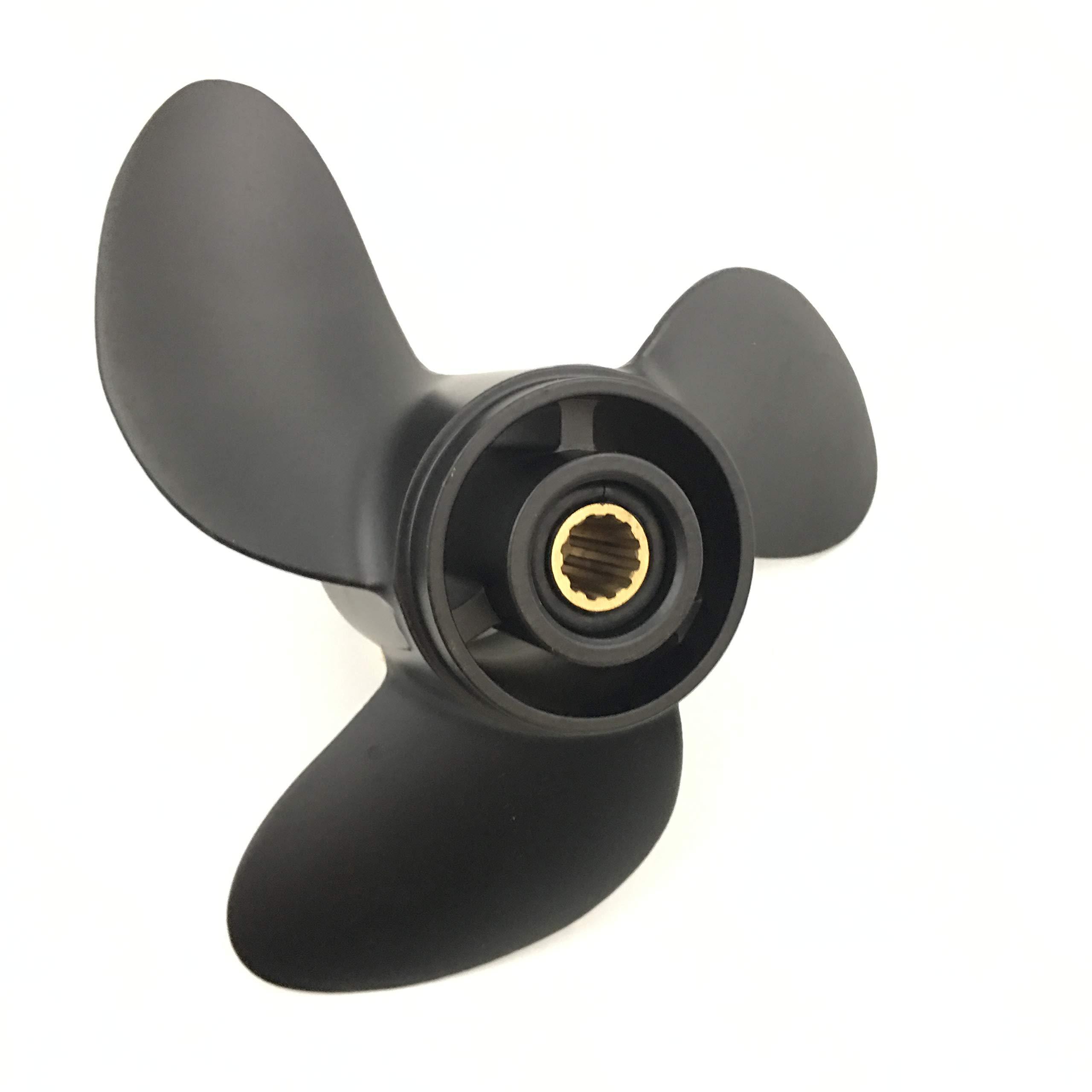 Captain Marine Captain Propeller 7.8x7 Fit Tohatsu Outboard Engine 4hp 5hp 6hp MFS4/5S/6S M5B 12 Tooth Spline 3R1B64514-2