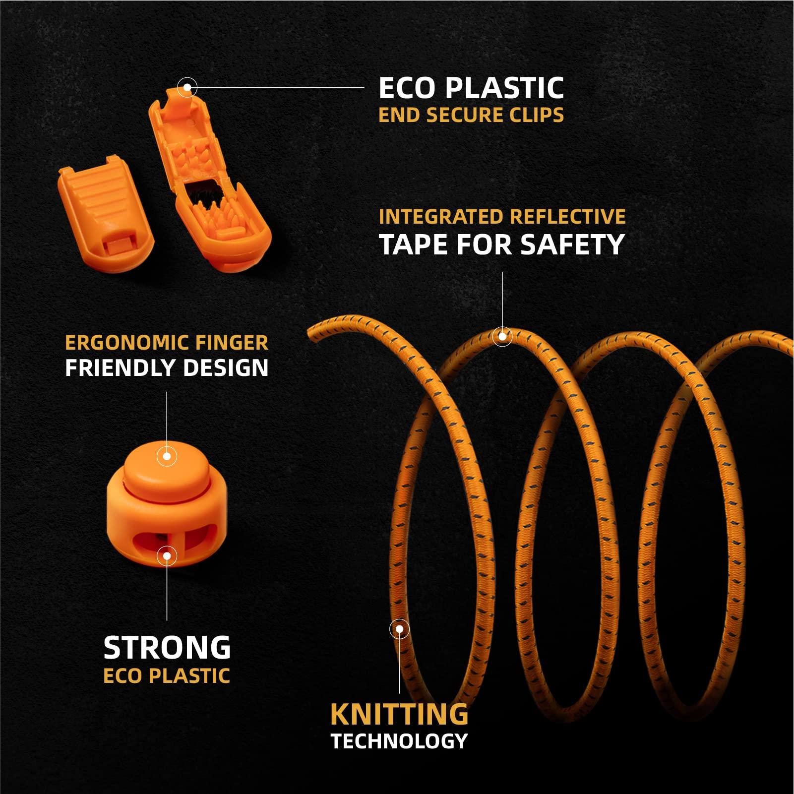 iLiveX No Tie Shoelaces - Tieless Elastic Shoe Laces - Strong Lock Shoelaces for Sneakers - One Size Fits All for Adults and Kids (Dark Green)