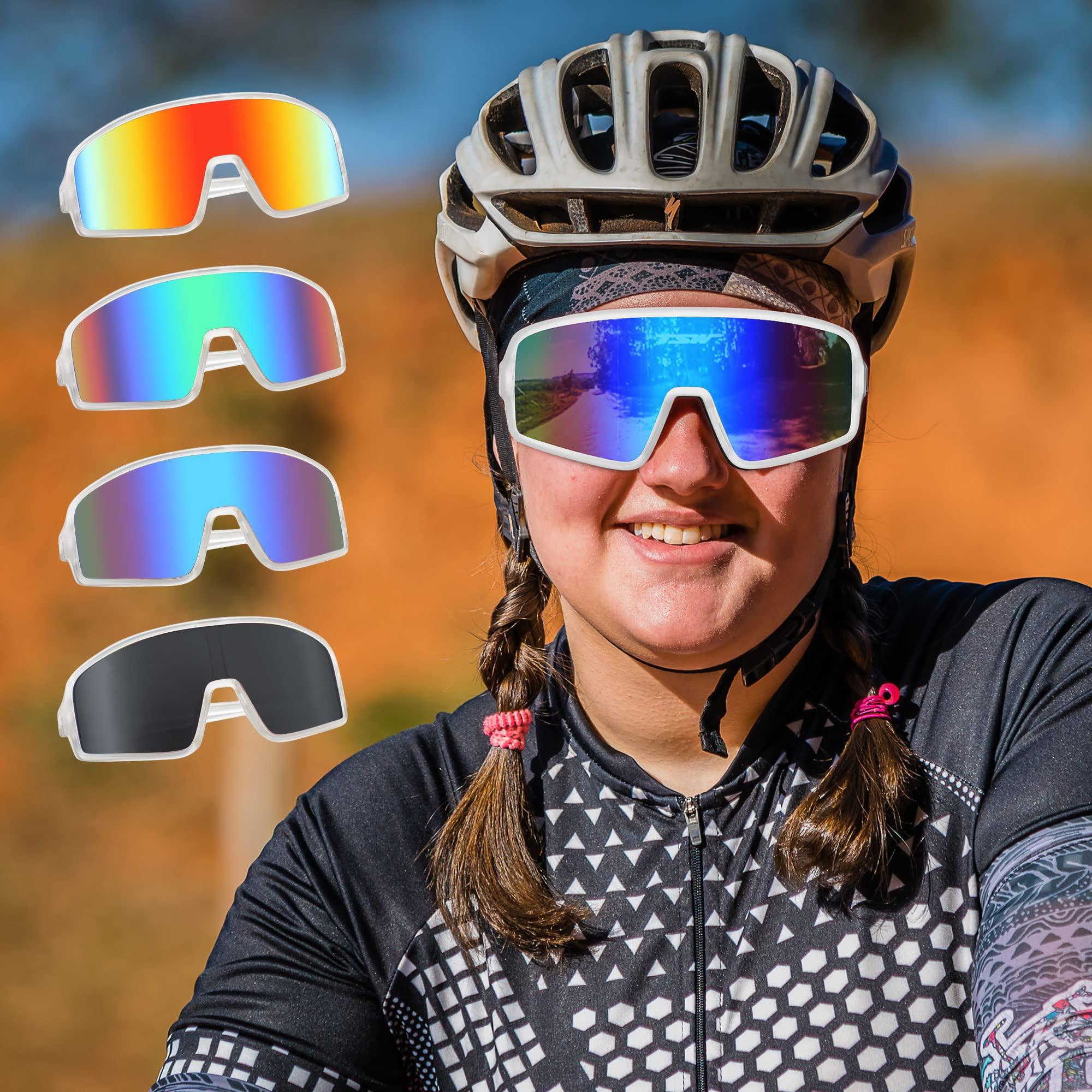 FEISEDY FEISEDY Sports Cycling Sunglasses 4 Lenses Baseball Fishing Ski Running Trekking Golf UV400 Mirrored Sun Glasses B2962