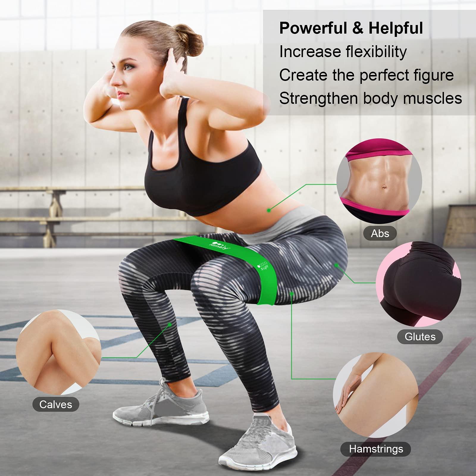 himaly Himaly Resistance Bands Loop Exercise Bands Set with 5 Resistance Levels Elastic Bands for Training, Yoga, Set of 5 Pcs