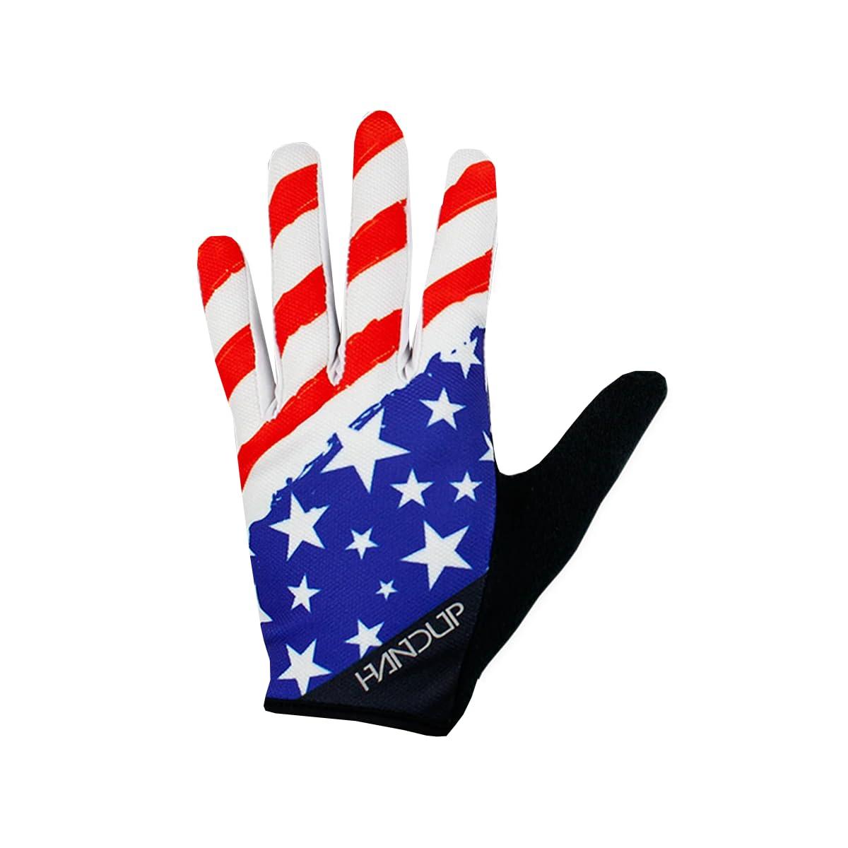 Handup Handup Most Days Full Finger Lightweight Anti-Slip Breathable Mountain Bike MTB Bicycle Enduro Downhill XC Cycling Motocross Unisex Gloves ('Merica, XX-Large)