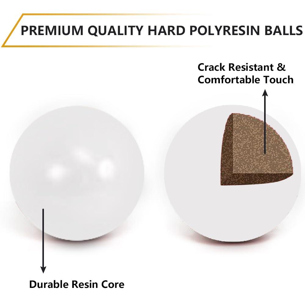 Aivalas Aivalas Bocce Pallino Ball, 40mm White Pallino Ball for Bocce Ball Game, Bocce Pallino Balls Replacement
