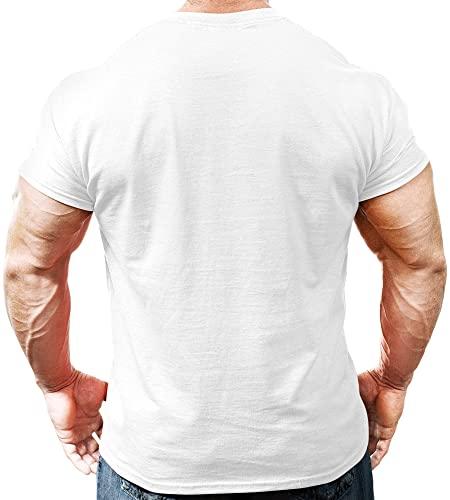 Monsta Clothing Co. Monsta Clothing Co. Men's Bodybuilding Workout (Monsta-000) Gym T-Shirt (G:WT) White