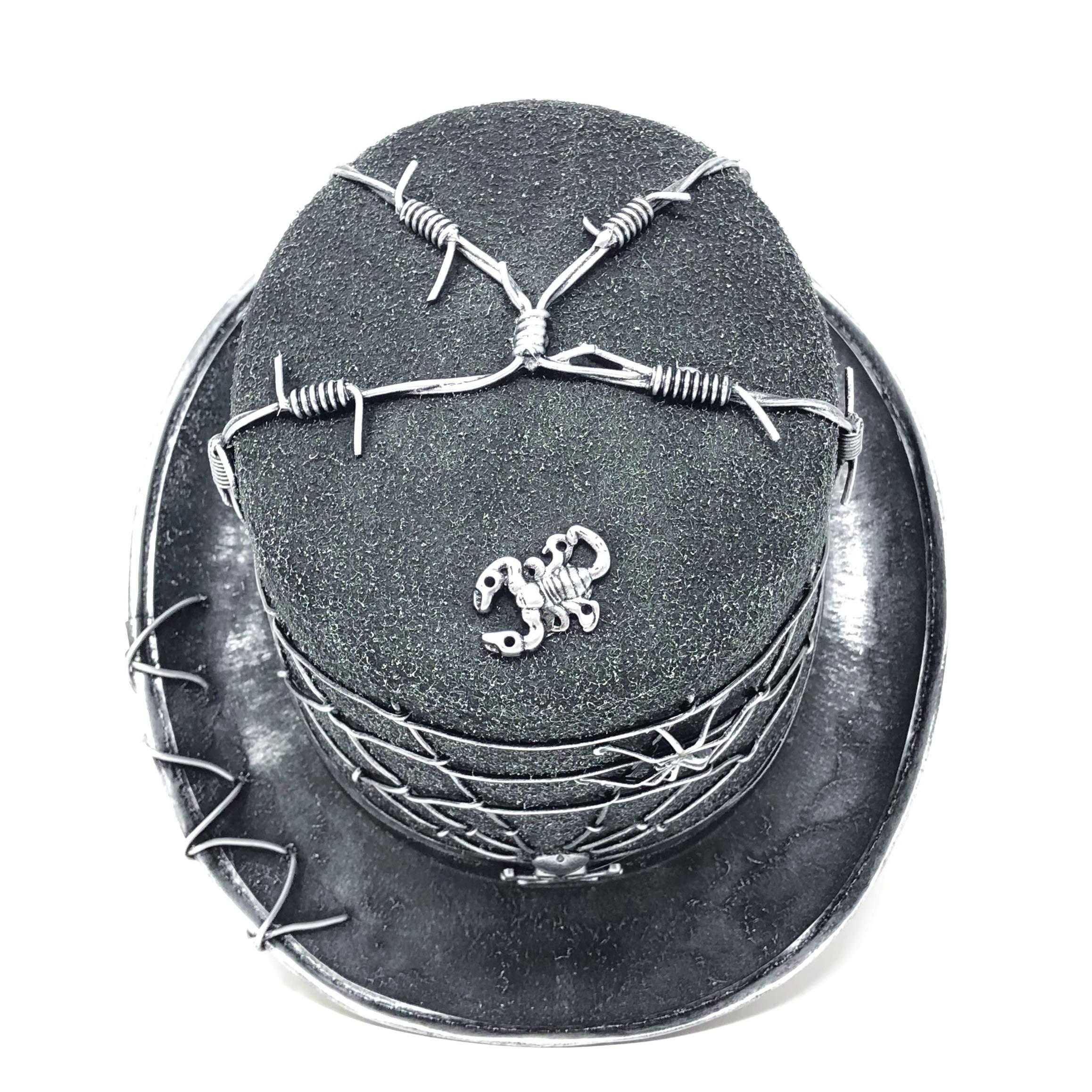 STORM BUY Steampunk mad Hatter Mad Scientist Top Hat for Women Halloween Costume Cosplay Party (Spider Silver)