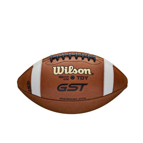 WILSON Wilson GST Leather Game Football - Brown, Youth Size