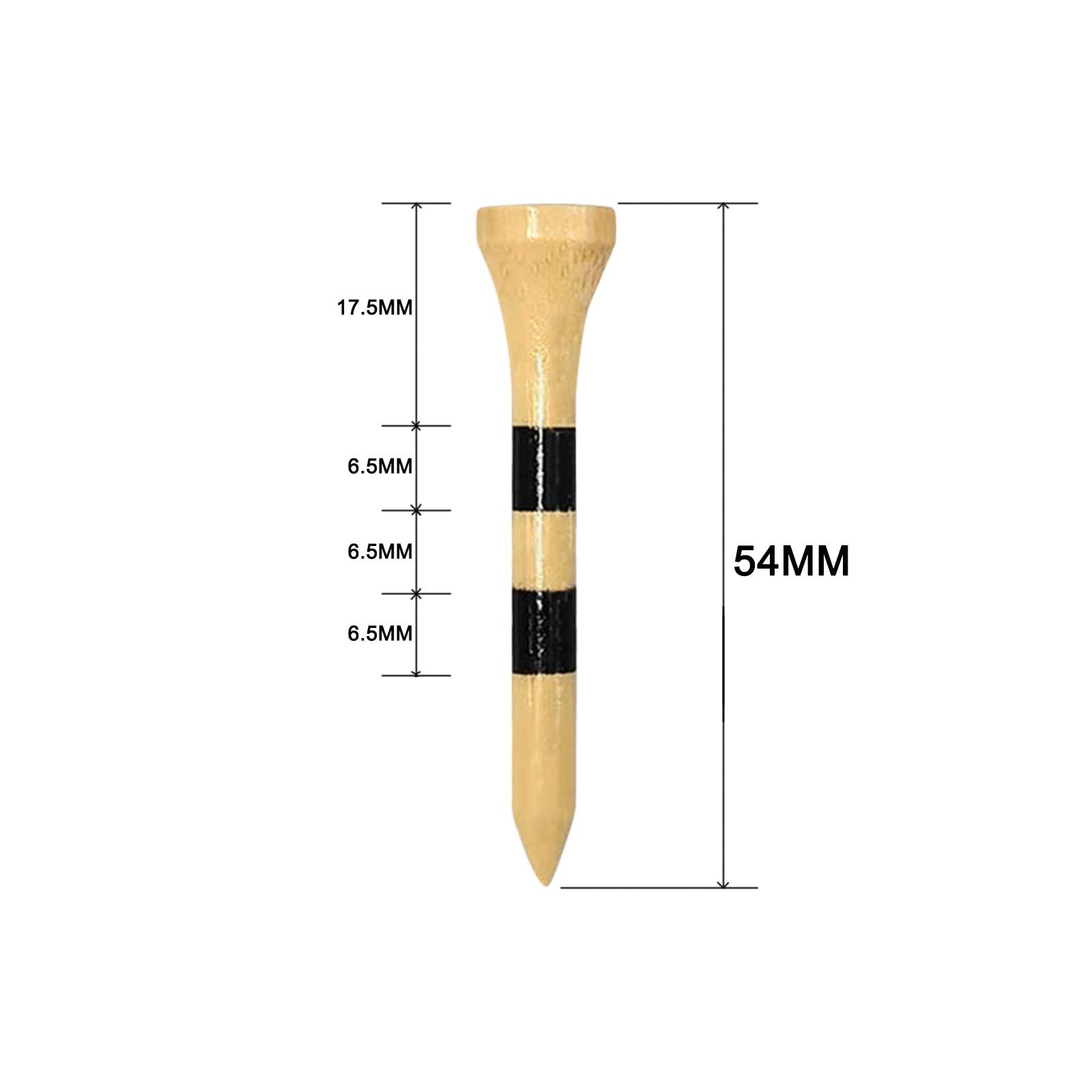 Zivisk Zivisk Wooden Golf Tees 2-1/4 inch 100 Count, 54mm Golf Wood Bamboo Tees - Natural Color