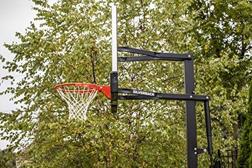 Silverback Silverback 60" In-Ground Basketball System with Adjustable-Height Tempered Glass Backboard and Pro-Style Breakaway Rim