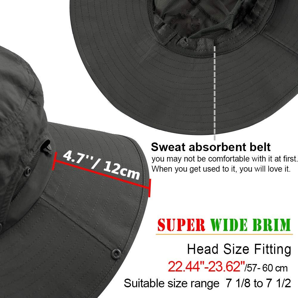 Cooltto Cooltto Wide Brim Sun Hats with Waterproof Breathable for Fishing, Hiking, Campingfor Men Women Kids Army Green