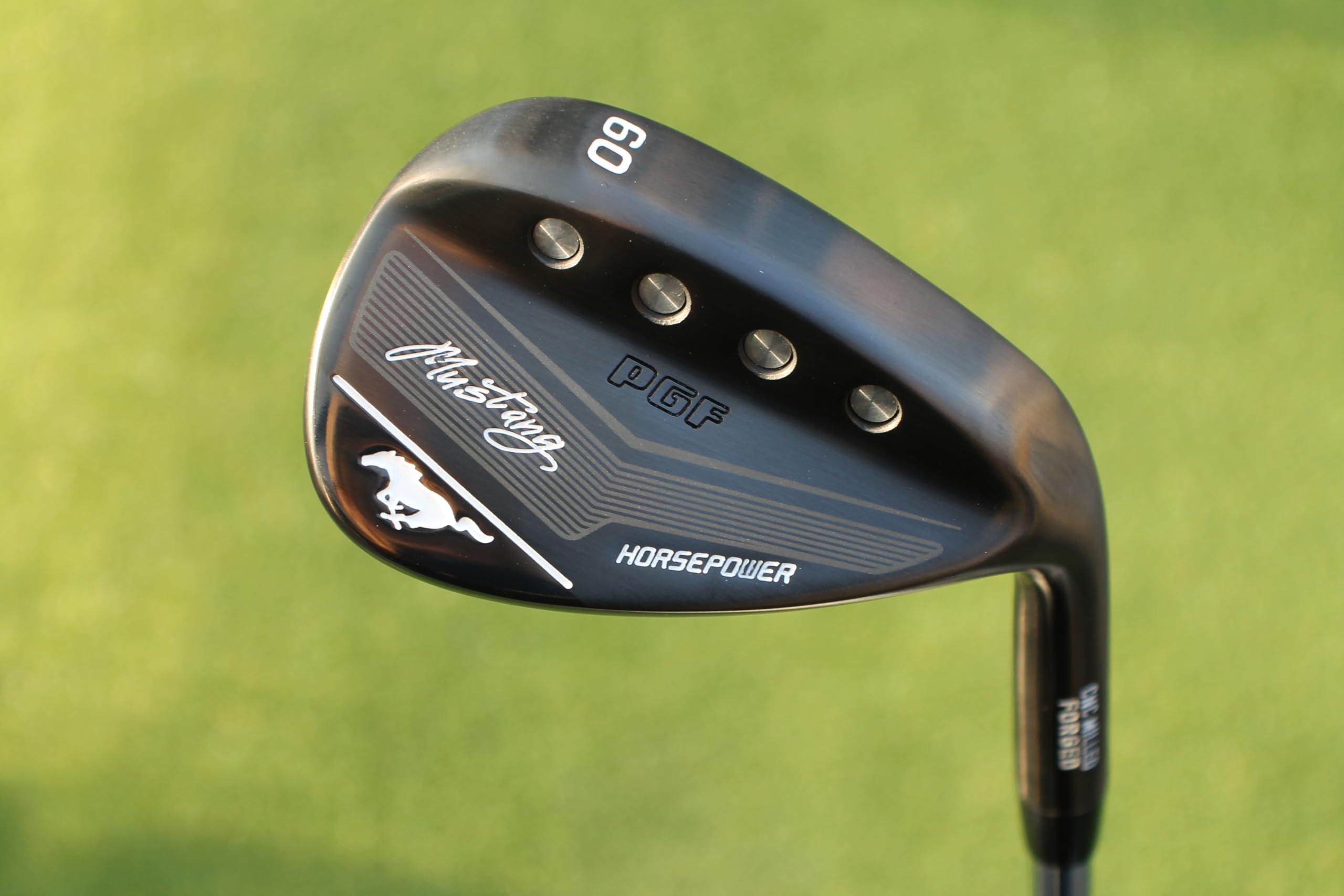 PGF GCWarehouse PGF Mustang Full Face Milled Forged High-Toe Golf Wedge Set for Men[50Degree][Right Handed][Black]
