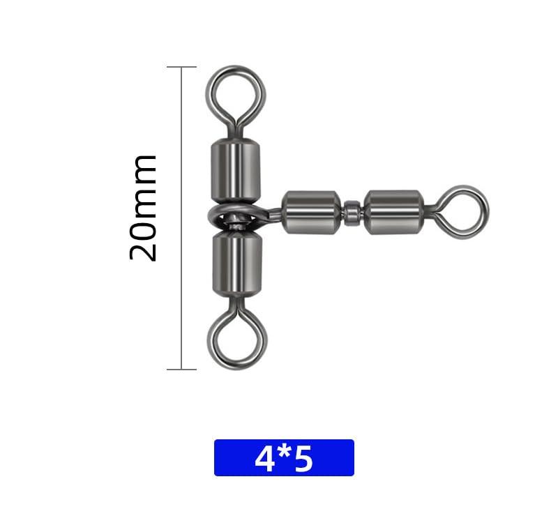 KTGCOZS KTGCOZS Pack of 30 Cross Line Swivel T-Shape Double Rolling Swivels Fishing Tackle Connector Clip (45# 30pcs)