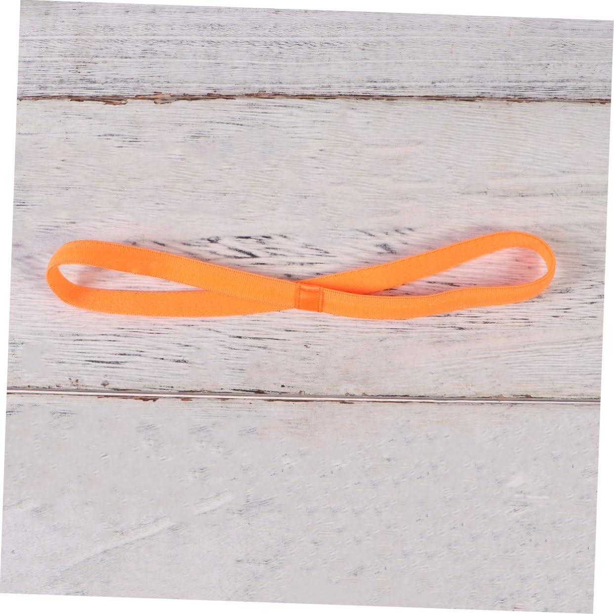 WHAMVOX WHAMVOX 9pcs Non- Running Headband Stretchy Yoga Hair Accessories for Men and Women and Comfortable Football Headbands Orange for Sports Activities