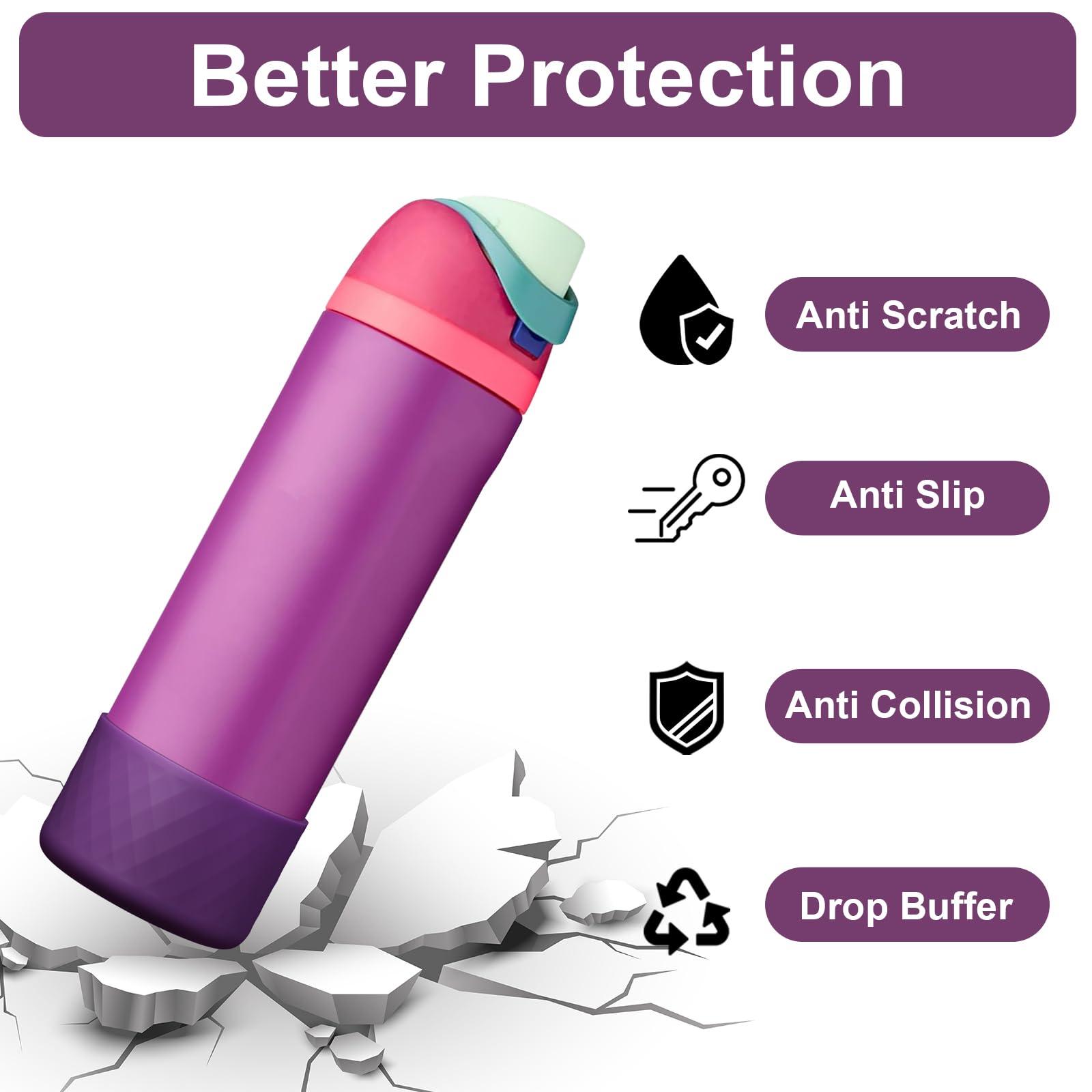 YOUCOX Silicone Boot for Owala Water Bottle 24 oz, 2PCS Anti-Slip Protective Sleeve for FreeSip/Twist/Flip Water Bottles, BPA Free, Dishwasher Safe, Bottom Bumper Cover Cup Accessories