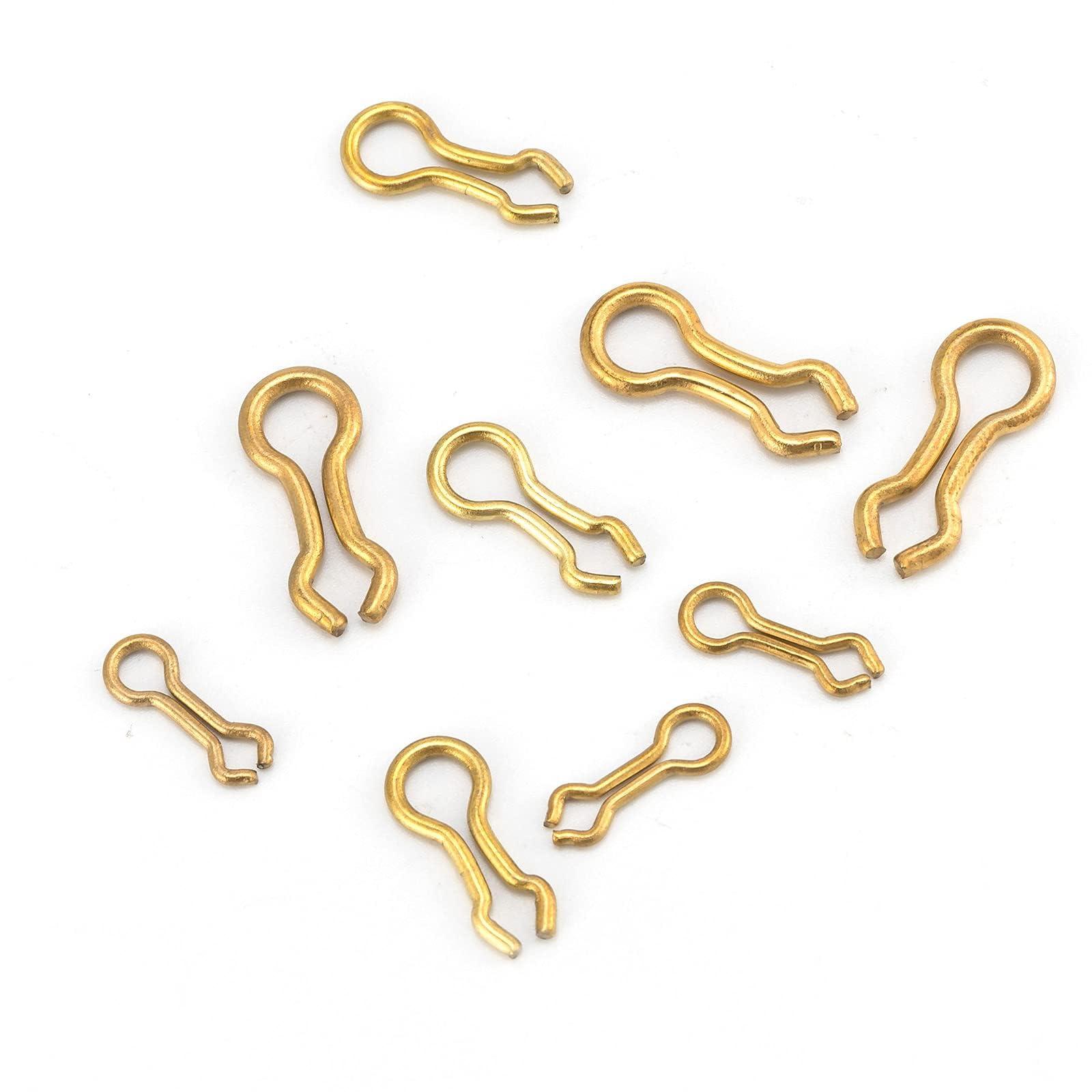 Dr.Fish Dr.Fish 50 Pack Brass Sinker Eyes for Lead Weight Mold, US Size Sinker Eyelet for Homemade Fishing Weight Mold Tackle Accessories Size 1