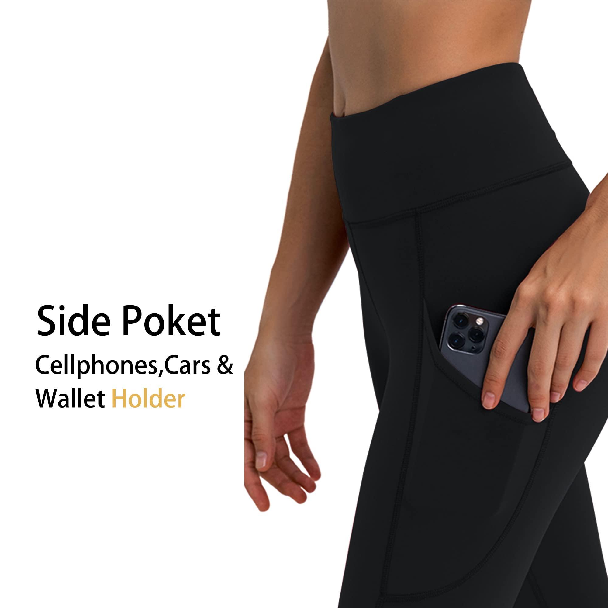 lilcreek Lilcreek Women\'s Concealed Carry Leggings Gun Holster with Side Pockets,Concealment Compression Universal Yoga Pants