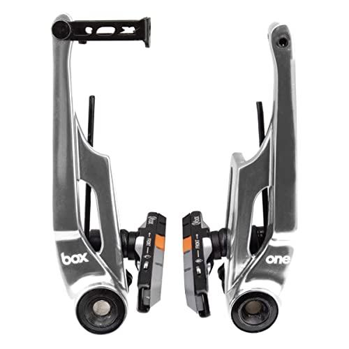 Box Box One 108 Millimeters Oversized V Brake with Sealed Bearing Pivots, Flexible Cable Noodle, Cold Forged Arms & 2 Millimeters Allen Key Tensions Bolt, Silver