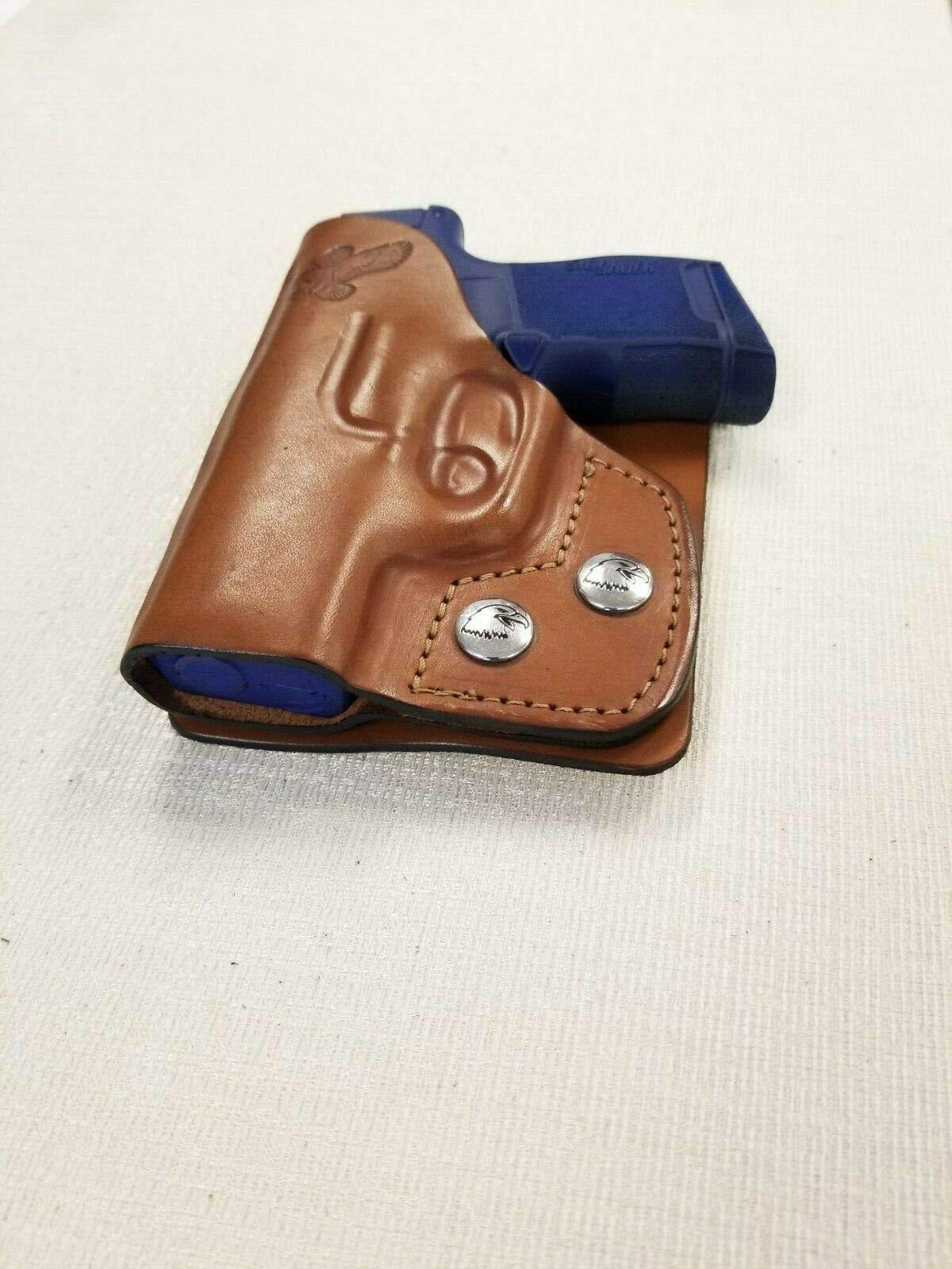 Braids Holsters Braids Holsters Right Hand Brown Leather Wallet & Pocket Holster Choose Gun (for Gun Model:Glock 42 with TLR 6 Laser;)