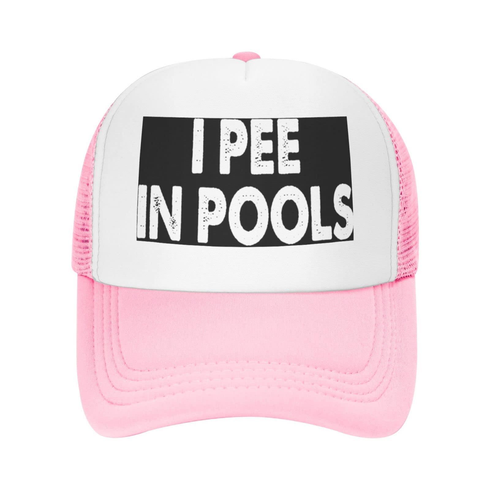 Kkaingg Kkaingg Hat Funny Gift I Pee in Pool Trucker Hat Men Baseball Cap Women Cowboy hat Golf Dad Cap Fishing hat Pink