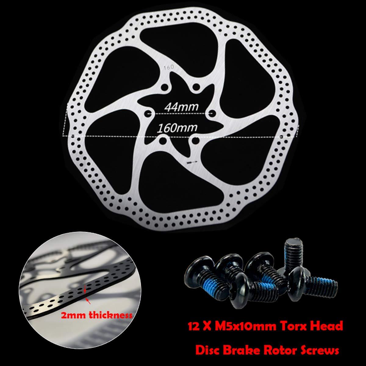 Farbetter Farbetter Mechanical Bike Disc Brake Kit, Including Front and Rear Caliper, Brakes Cables, Brake Levers, 160mm Rotor, with Cable End Tips Caps, Rotating S-Hook Clips, Disc Rotor Adjuster (Black)