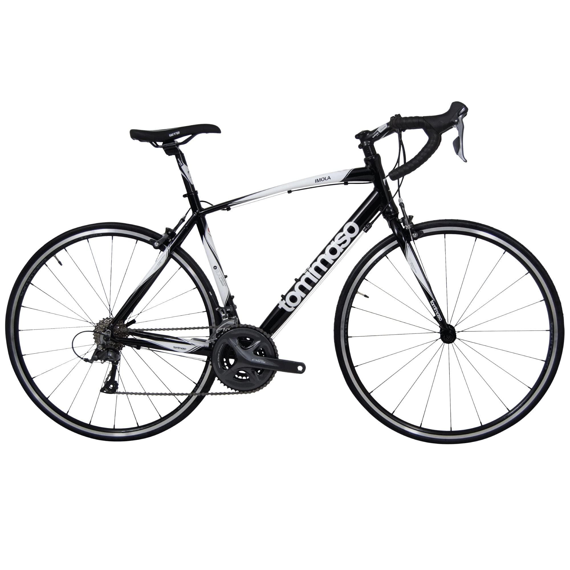 Tommaso Tommaso Imola - Sport Bike Performance Aluminum Road Bike, Shimano Claris 24 Speeds Road Bicycle Men Road Bikes for Men Bike Men Women Speed Bike Racing Bike Adult Bike City Bike- Black XXS 48cm