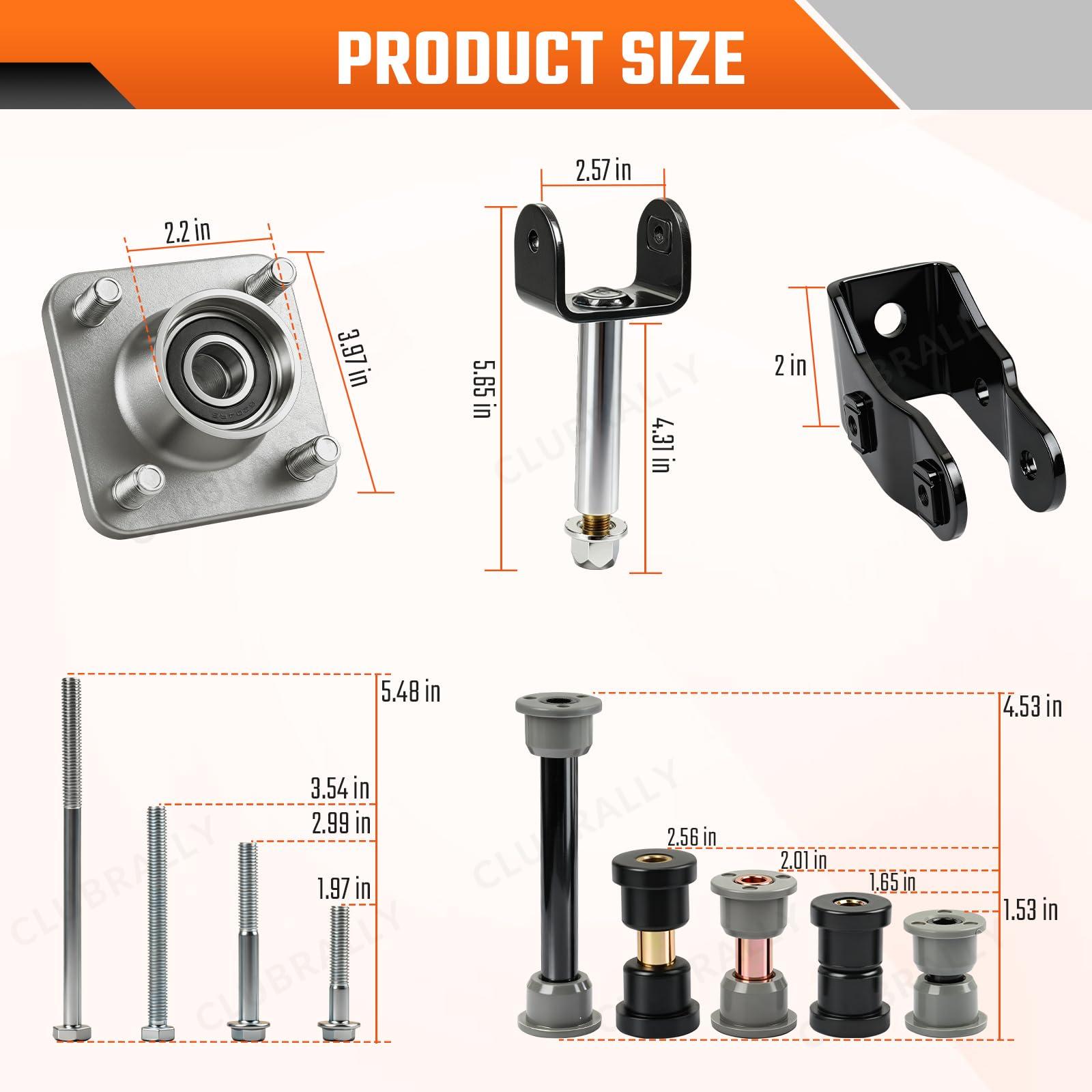 CLUBRALLY CLUBRALLY Club Car Precedent Deluxe Golf Cart Front End Repair Kit 2004-Up