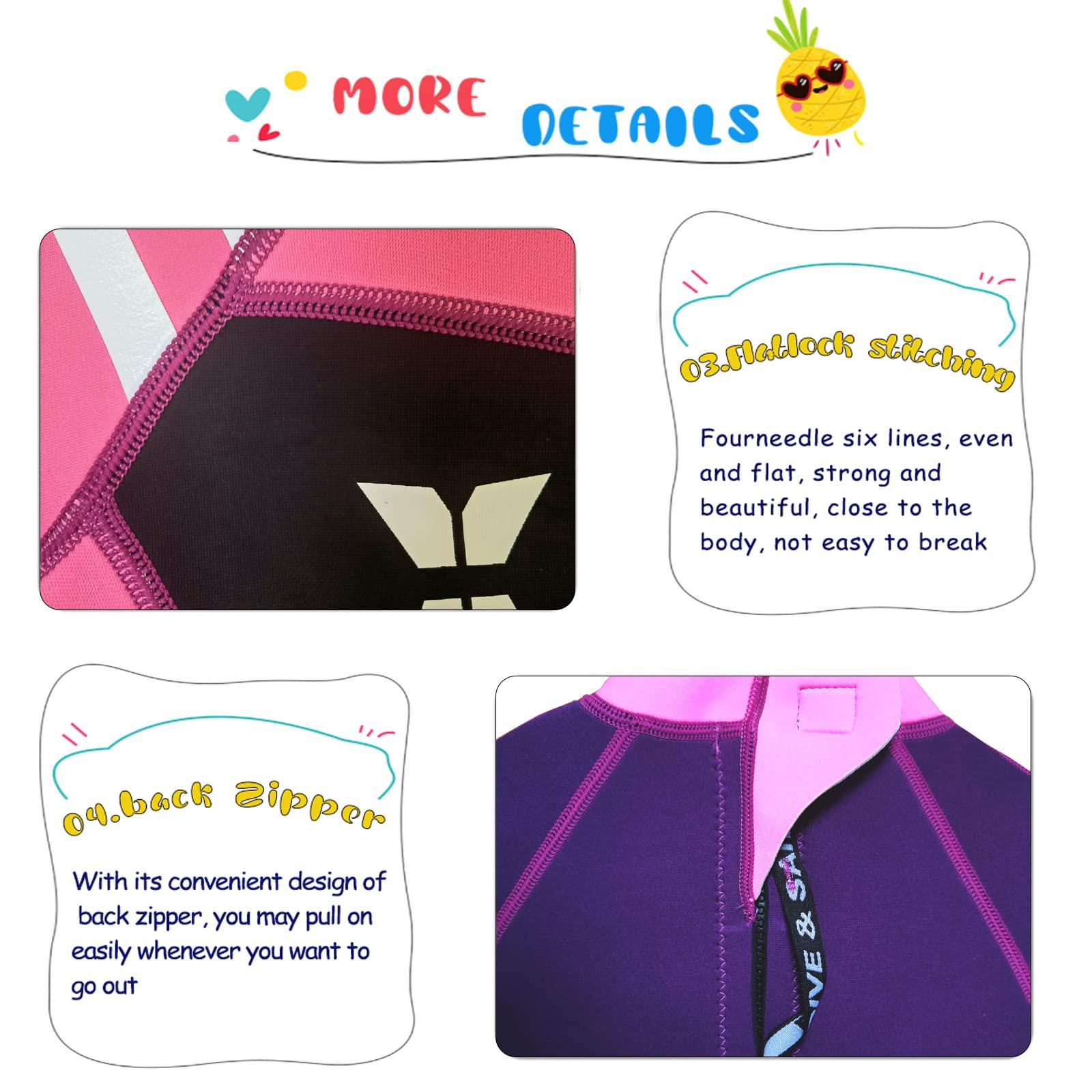 NATYFLY NATYFLY Kids Wetsuit, 2.5mm Neoprene Thermal Swimsuit, Shorty Wetsuit for Girls Boys and Toddler, Short Sleeve Kids Wet Suits for Swimming